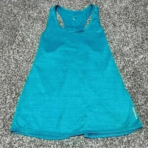 HEAD Tennis Tank Top Womens Size S Ladies Court Scoop Neck Open Back Turquoise